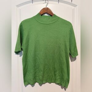 Sag Harbor Green Short Sleeve Ribbed Tee
